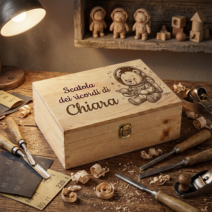 Scatola dei Ricordi Personalizzata in Legno | Idea Regalo Nascita