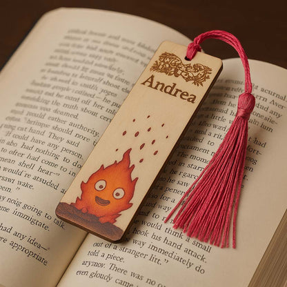 Segnalibro artigianale personalizzato in legno e colorato a mano