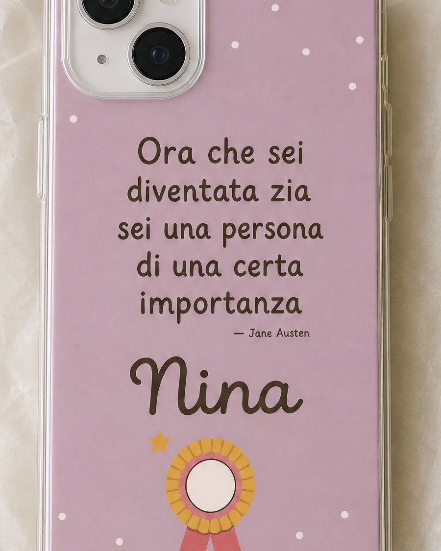 Dettaglio della frase «Ora che sei diventata zia sei una persona di una certa importanza» di Jane Austen e del nome Nina