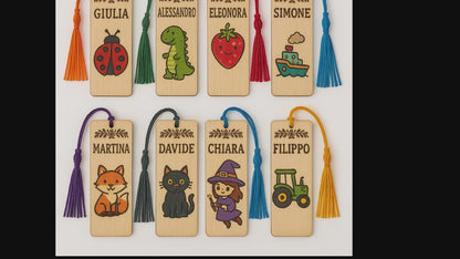 Video promozionale di segnalibri artigianali personalizzati in legno e colorati a mano