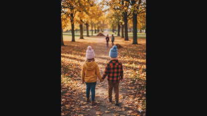 Video di due bambini che indossano il berretto di lana di bimbi unici